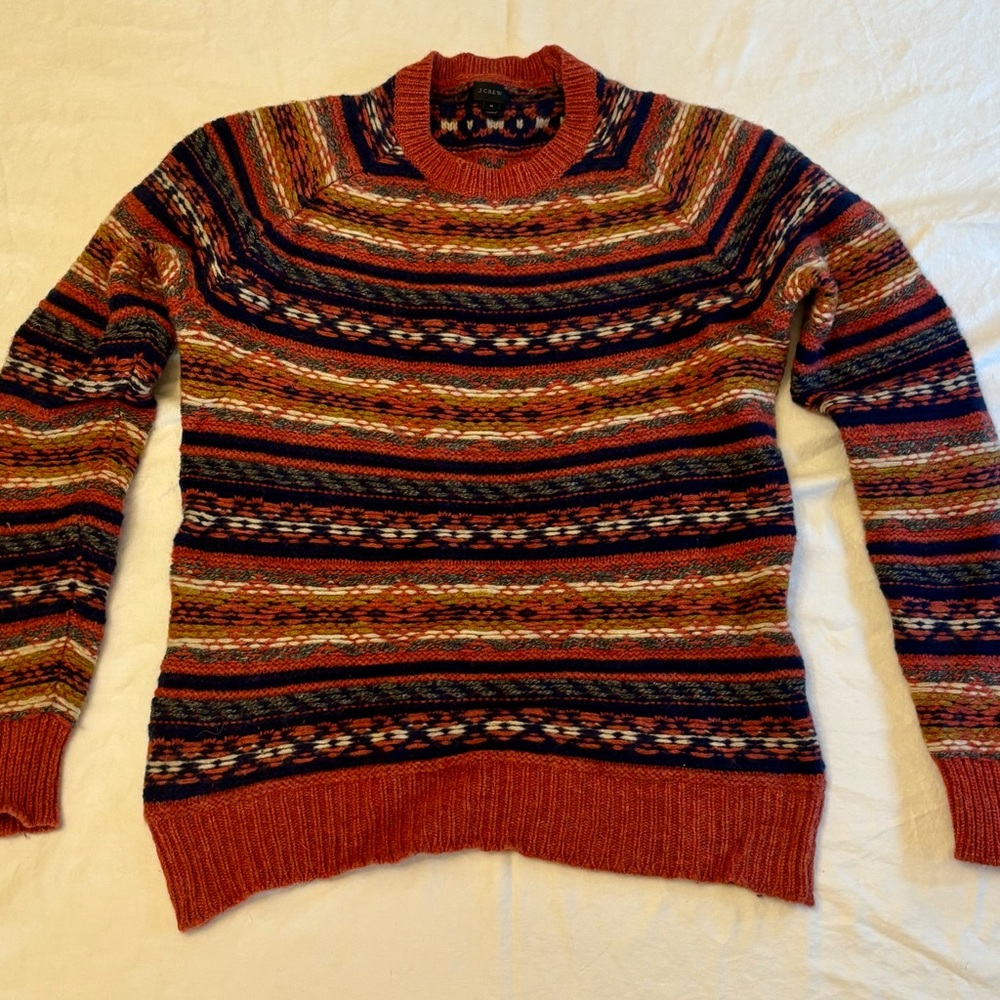 J. Crew Women's Multicolor Striped Crewneck Sweater